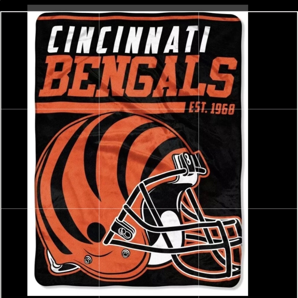 Cincinnati Bengals Blanket Super Plush Throw NEW